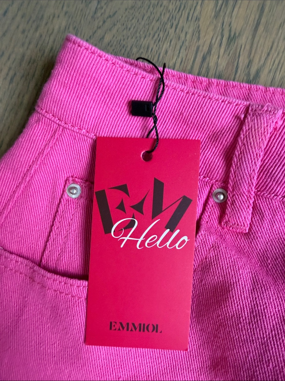 Bright Pink Denim Mini Skirt by Wild Fable - Picture 5 of 6